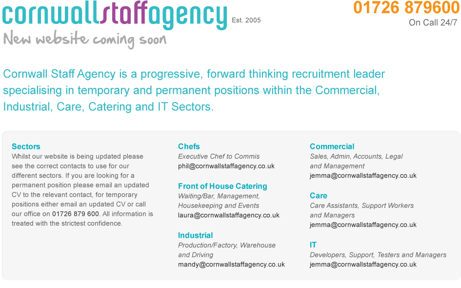 Cornwall Staff Agency Information